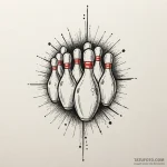 A classic bowling alley lane, polished,, tatt… — эскиз тату (№1750557785_1, 22.06.2025 02:03) — Tatufoto.com