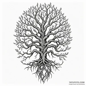 Keystone wrapped in roots, artistic tattoo sk... - эскиз тату (№1750558684_1, 22.06.2025 02:18) — Tatufoto.com