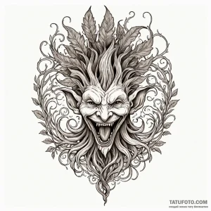 Mandrake root screaming silently, artistic ta... - эскиз тату (№1750558816_1, 22.06.2025 02:20) — Tatufoto.com