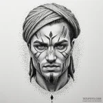 Spartan, tattoo drawing outline, dotwork tatt… — эскиз тату (№1750559412_1, 22.06.2025 02:30) — Tatufoto.com