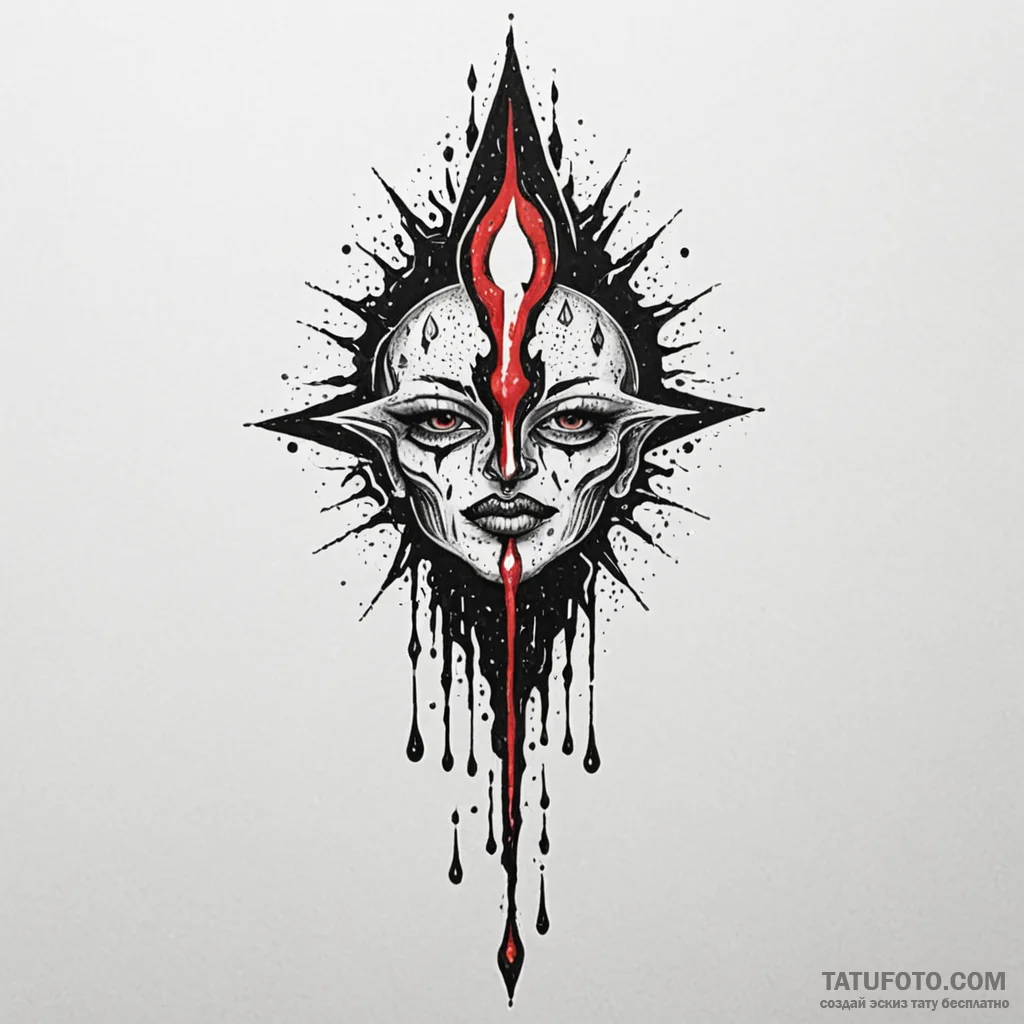 Ritual blade dripping spectral light, tattoo... - эскиз тату (№1750560344_0, 22.06.2025 02:45) — Tatufoto.com