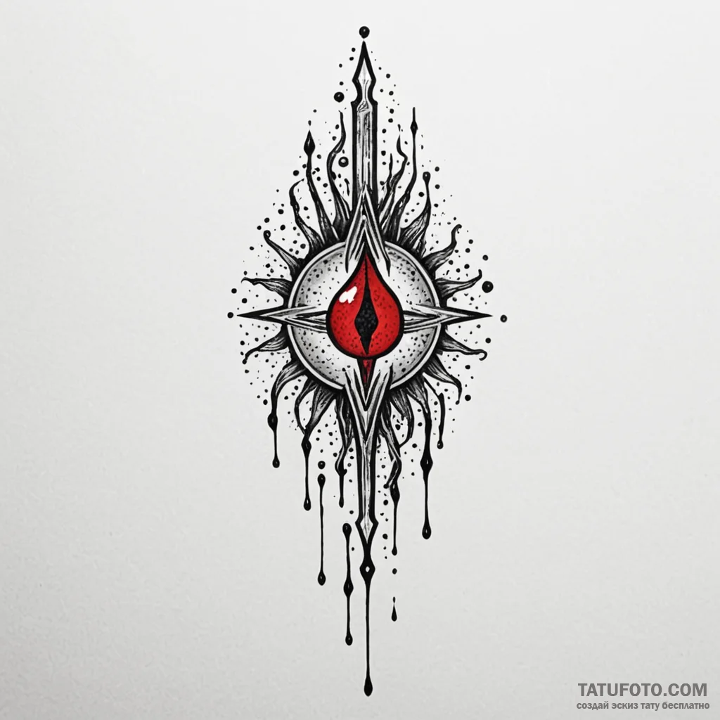 Ritual blade dripping spectral light, tattoo... - эскиз тату (№1750560344_1, 22.06.2025 02:45) — Tatufoto.com
