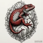 Lizard scales turning to stone, ink illustrat… — эскиз тату (№1750560428_0, 22.06.2025 02:47) — Tatufoto.com