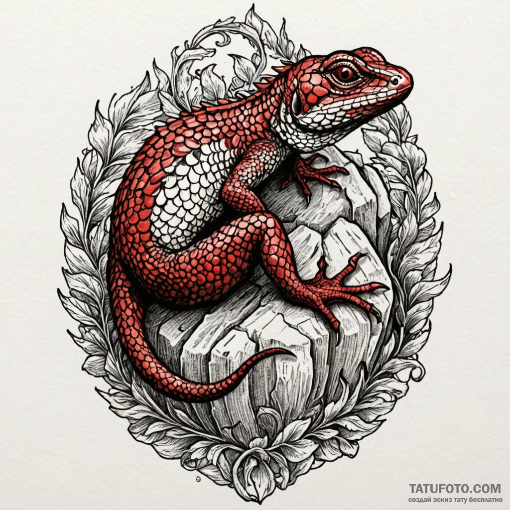 Lizard scales turning to stone, ink illustrat... - эскиз тату (№1750560428_0, 22.06.2025 02:47) — Tatufoto.com