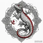 Lizard scales turning to stone, ink illustrat… — эскиз тату (№1750560428_1, 22.06.2025 02:47) — Tatufoto.com