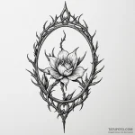 Thorn mirror swallowing reflection, tattoo li… — эскиз тату (№1750560598_0, 22.06.2025 02:49) — Tatufoto.com