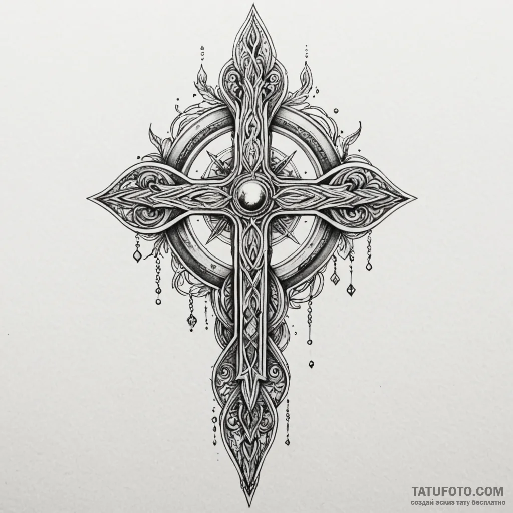 Knife forged from celestial ice, tattoo sketc... - эскиз тату (№1750561358_1, 22.06.2025 03:02) — Tatufoto.com