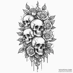 Pillar, standing strong amidst ruins, tattoo… — эскиз тату (№1750561443_0, 22.06.2025 03:04) — Tatufoto.com