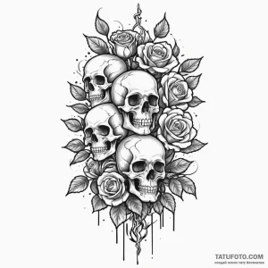 Pillar, standing strong amidst ruins, tattoo... - эскиз тату (№1750561443_0, 22.06.2025 03:04) — Tatufoto.com