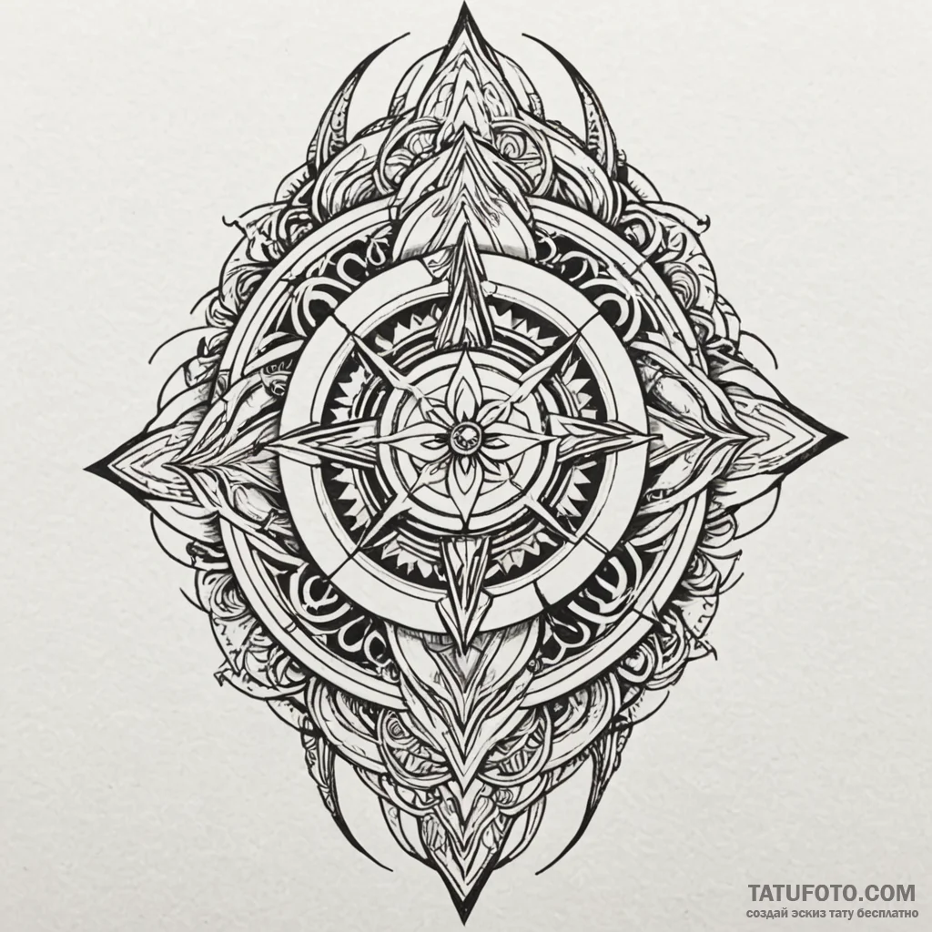 Keystone fractured with sigils, tattoo sketch... - эскиз тату (№1750562126_0, 22.06.2025 03:15) — Tatufoto.com
