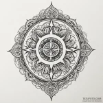 Keystone fractured with sigils, tattoo sketch… — эскиз тату (№1750562126_1, 22.06.2025 03:15) — Tatufoto.com
