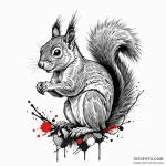 Squirrel, tattoo sketch design, black and whi… — эскиз тату (№1750562213_1, 22.06.2025 03:16) — Tatufoto.com