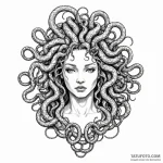 Medusa with snakes made of wires — эскиз тату (№1750562297_1, 22.06.2025 03:18) — Tatufoto.com