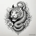 Leopard with molten eyes, tattoo drawing outl… — эскиз тату (№1750562380_0, 22.06.2025 03:19) — Tatufoto.com