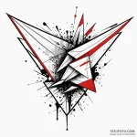 Paper airplane, artistic tattoo sketch, dynam… — эскиз тату (№1750563931_1, 22.06.2025 03:45) — Tatufoto.com