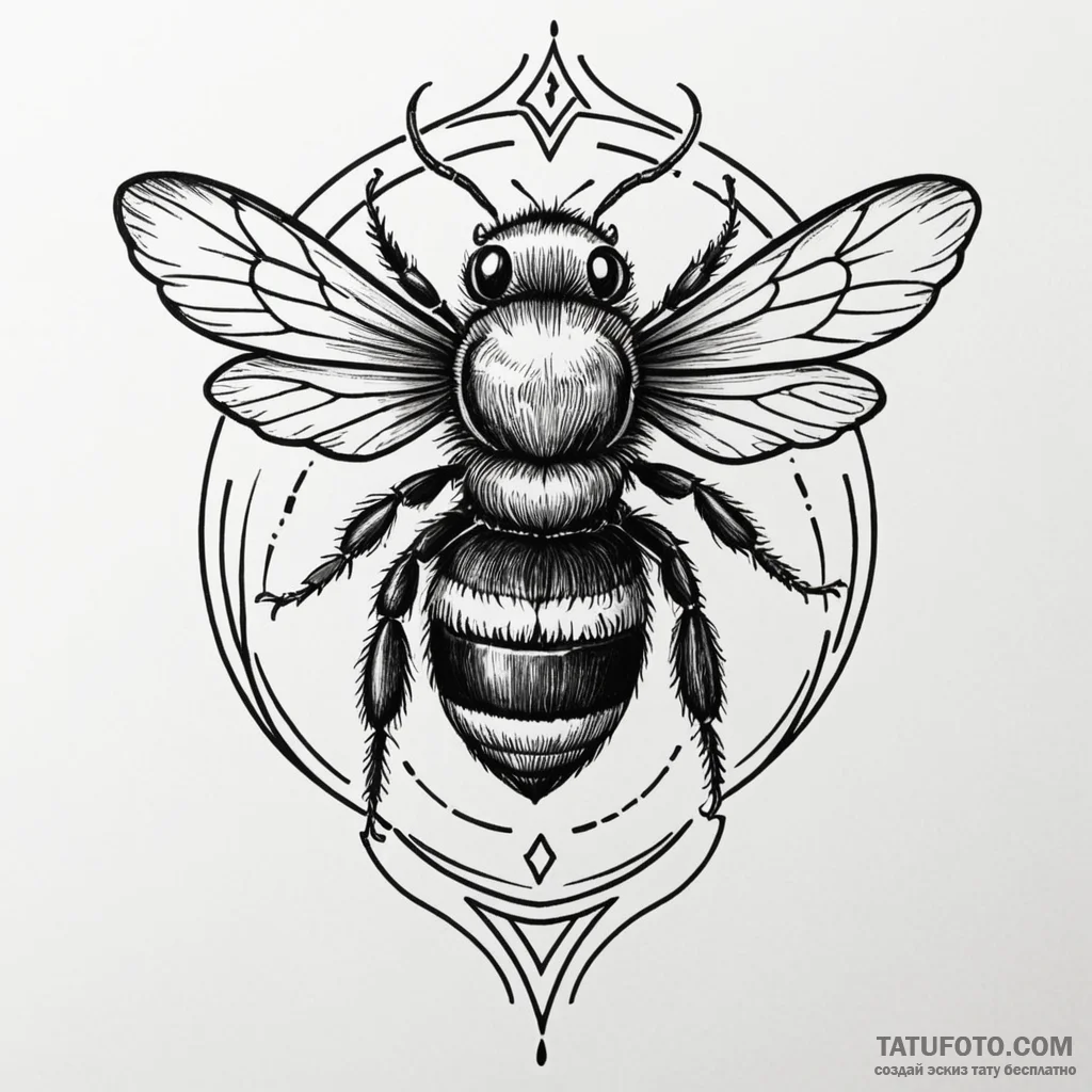 Bumblebee, concept art for tattoo, old school... - эскиз тату (№1750565458_0, 22.06.2025 04:10) — Tatufoto.com