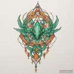 Jade talon grasping ancient scroll, tattoo li… — эскиз тату (№1750565642_0, 22.06.2025 04:14) — Tatufoto.com