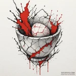 A detailed broken pottery, kintsugi style,, t… — эскиз тату (№1750565898_0, 22.06.2025 04:18) — Tatufoto.com