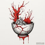 A detailed broken pottery, kintsugi style,, t… — эскиз тату (№1750565898_1, 22.06.2025 04:18) — Tatufoto.com
