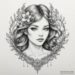 P, concept art for tattoo, on a clean white p… — эскиз тату (№1750565982_1, 22.06.2025 04:19) — Tatufoto.com