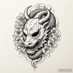 Bone mask stitched with wire, tattoo flash sh… — эскиз тату (№1750566151_0, 22.06.2025 04:22) — Tatufoto.com