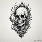 Smoking pipe with smoke forming a ghost, tatt… — эскиз тату (№1750566236_0, 22.06.2025 04:23) — Tatufoto.com