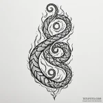 Burning serpent spiraling upwards, artistic t… — эскиз тату (№1750566406_1, 22.06.2025 04:26) — Tatufoto.com