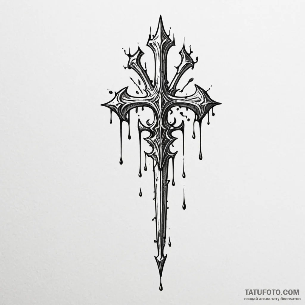 Broken scepter dripping shadows, concept art... - эскиз тату (№1750572221_1, 22.06.2025 06:03) — Tatufoto.com