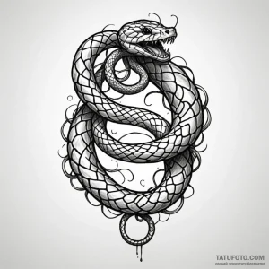 Symbol of uroboros (snake eating its tail), i... - эскиз тату (№1750579838_1, 22.06.2025 08:10) — Tatufoto.com