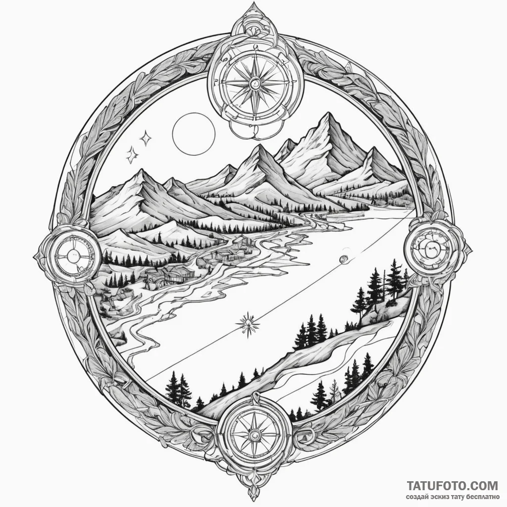 Map coordinates of a birthplace or significan... - эскиз тату (№1750580360_1, 22.06.2025 08:19) — Tatufoto.com
