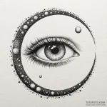 Queenрір‚в„ўs eye beneath spectral moon, arti… — эскиз тату (№1750580445_0, 22.06.2025 08:20) — Tatufoto.com
