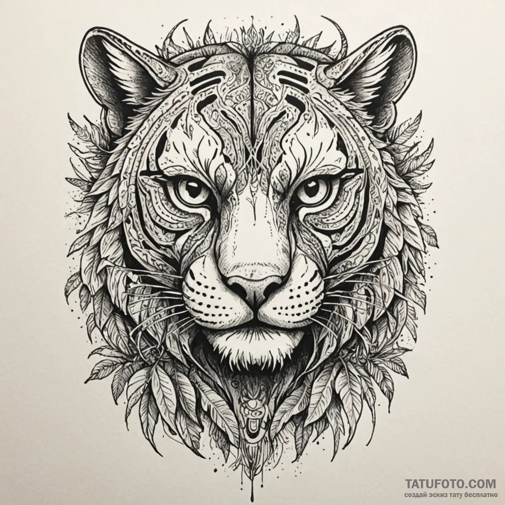 Night vision goggle's view of a predator in t... - эскиз тату (№1750580617_0, 22.06.2025 08:23) — Tatufoto.com