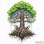 Ancient tree with swords in roots, tattoo ske… — эскиз тату (№1750581159_1, 22.06.2025 08:32) — Tatufoto.com