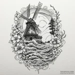 Windmill, harnessing the power of nature, tat… — эскиз тату (№1750581245_0, 22.06.2025 08:34) — Tatufoto.com