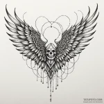 Necrotic wings tearing veil, tattoo sketch de… — эскиз тату (№1750581773_0, 22.06.2025 08:42) — Tatufoto.com