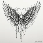 Necrotic wings tearing veil, tattoo sketch de… — эскиз тату (№1750581773_1, 22.06.2025 08:42) — Tatufoto.com