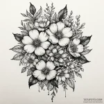 цветы — реализм (ч/б), black & grey — эскиз тату (№1750598636_0, 22.06.2025 13:23) — Tatufoto.com