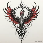 Abyssal phoenix with dark flames, tattoo flas… — эскиз тату (№1750601114_0, 22.06.2025 14:05) — Tatufoto.com