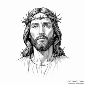 Jesus christ - эскиз тату (№1750601644_1, 22.06.2025 14:14) — Tatufoto.com