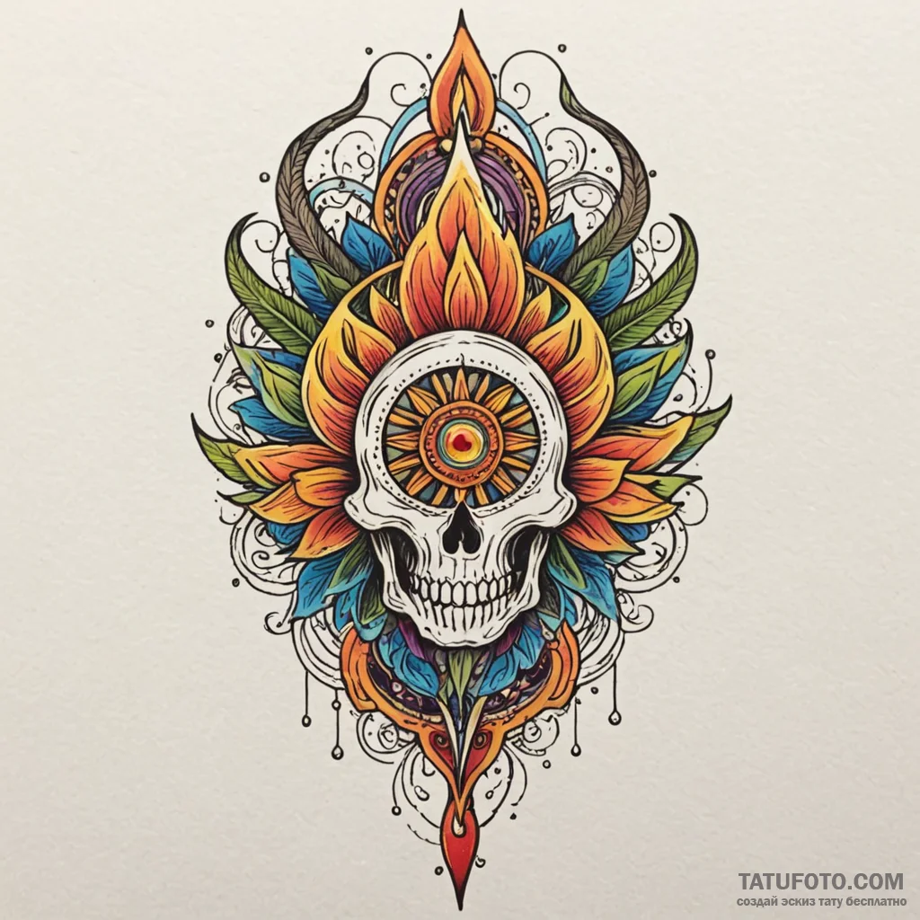 Bullet, ink illustration for tattoo, vibrant... - эскиз тату (№1750603027_1, 22.06.2025 14:37) — Tatufoto.com