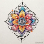 Flower of life, tattoo sketch design, vibrant… — эскиз тату (№1750603302_1, 22.06.2025 14:41) — Tatufoto.com