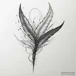 Obsidian quill writing in air, concept art fo… — эскиз тату (№1750603656_0, 22.06.2025 14:47) — Tatufoto.com