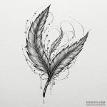 Obsidian quill writing in air, concept art fo… — эскиз тату (№1750603656_1, 22.06.2025 14:47) — Tatufoto.com