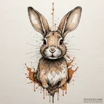 Rabbit, tattoo line art, detailed cross-hatch… — эскиз тату (№1750603826_1, 22.06.2025 14:50) — Tatufoto.com