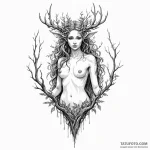 Dryad or tree nymph — эскиз тату (№1750603999_0, 22.06.2025 14:53) — Tatufoto.com