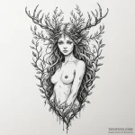 Dryad or tree nymph — эскиз тату (№1750603999_1, 22.06.2025 14:53) — Tatufoto.com