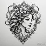Pine, ink illustration for tattoo, on a clean… — эскиз тату (№1750604256_1, 22.06.2025 14:57) — Tatufoto.com