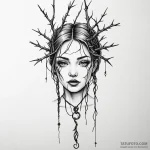 Marionette strings tangled in thorns, tattoo… — эскиз тату (№1750604525_0, 22.06.2025 15:02) — Tatufoto.com