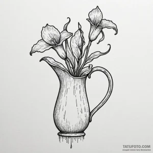 A pitcher plant, tattoo flash sheet design, o... - эскиз тату (№1750604723_0, 22.06.2025 15:05) — Tatufoto.com
