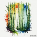 A detailed bamboo forest with light rays, mys… — эскиз тату (№1750604830_0, 22.06.2025 15:07) — Tatufoto.com